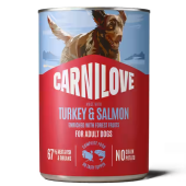 Супер премиум месен пастет в консерва за кучета Carnilove Paté Turkey & Salmon с пуешко месо и сьомга 400 гр